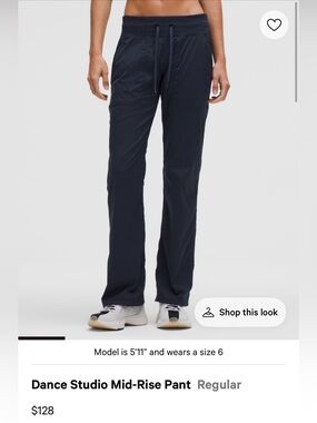 Lululemon Dance Studios Midrise REGULAR (RETAIL $128)